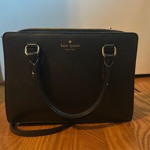 Kate Spade Black Satchel with Silver Hardware